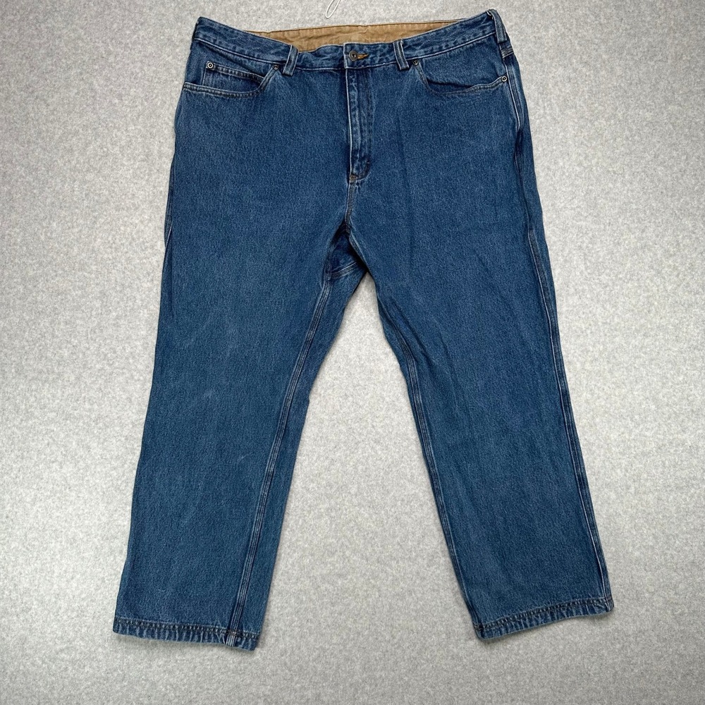 Duluth Trading Co Mens Relaxed Fit Blue Denim Jeans 42x28